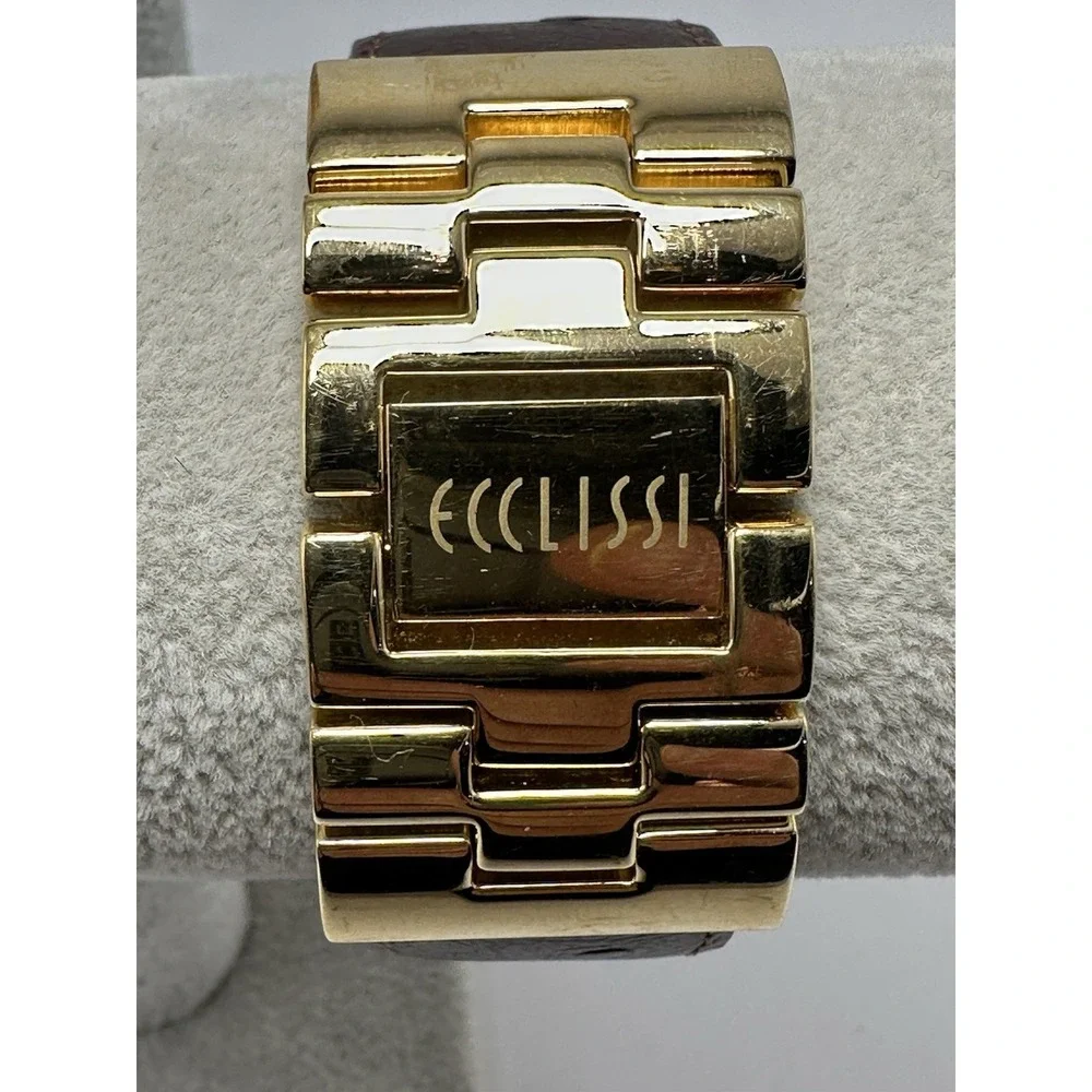 Ecclissi 80215 New Battery Gold Tone Ladies MOP‎ Watch 25MM 7